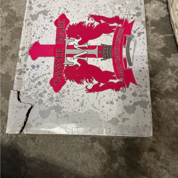 TANNER MARK COWBOY BOOTS 9.5 Black/white Shimmery Western Cowboy Boots NEW - Picture 9 of 13